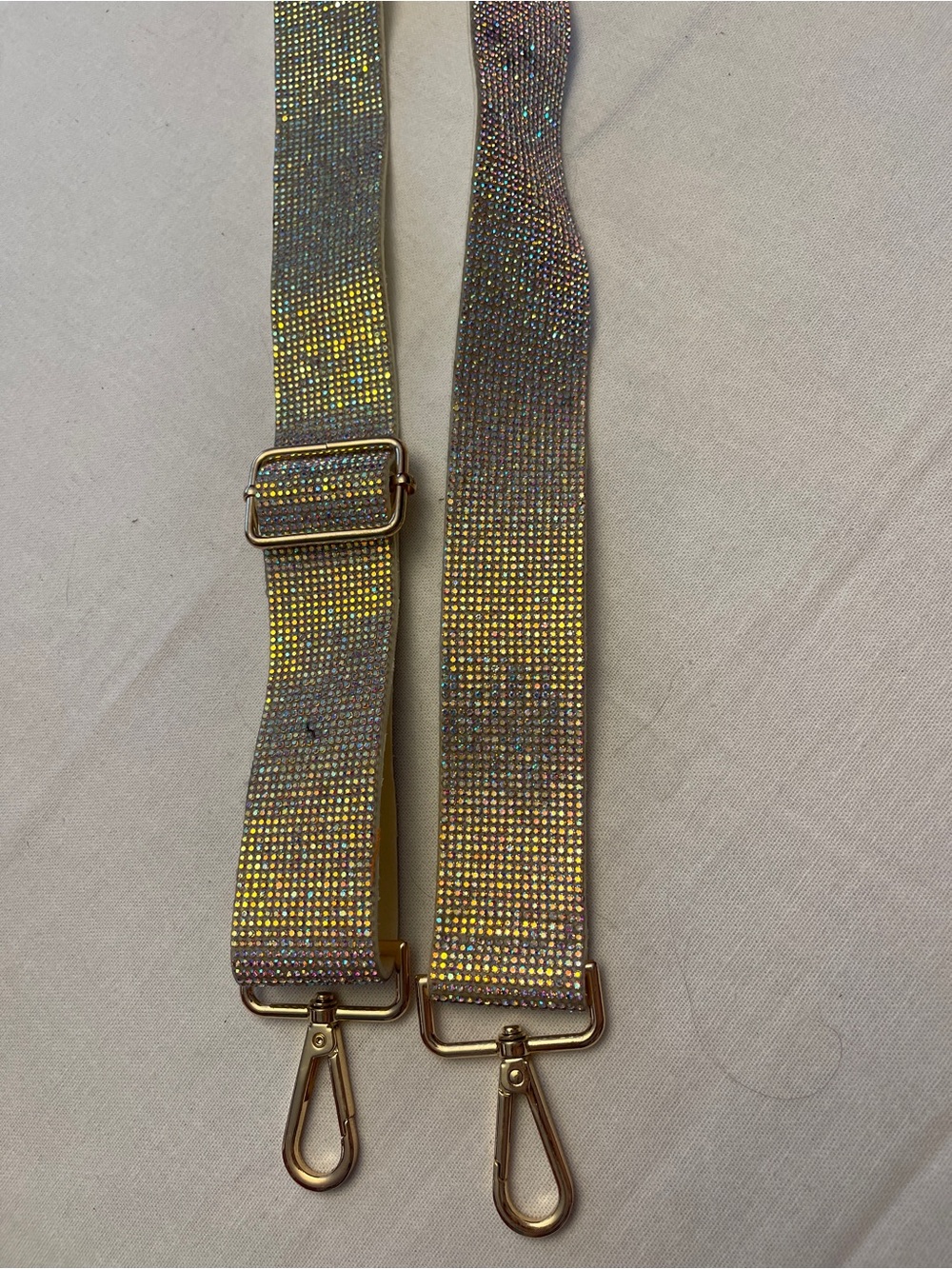 Alba Iridescent Multi-Color Rhinestone Crossbody Bag Strap